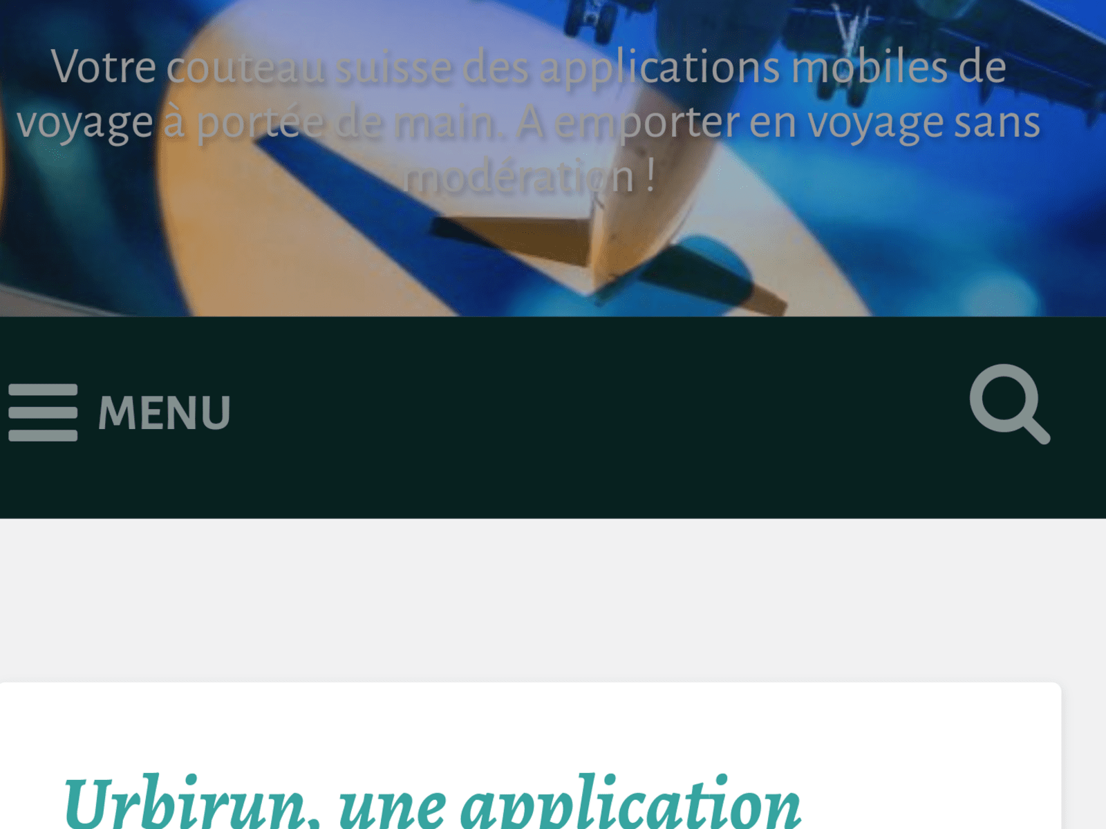 The french website Actualit&eacute;s Voyages (Travel news&amp;app) is talking about urbirun.